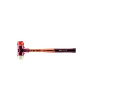SIMPLEX soft-face mallet with cast steel housing and wooden handle, Ø 30, Plastik / Nylon