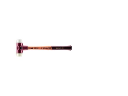 SIMPLEX soft-face mallet with cast steel housing and wooden handle, Ø 30, Superplastic / Nylon