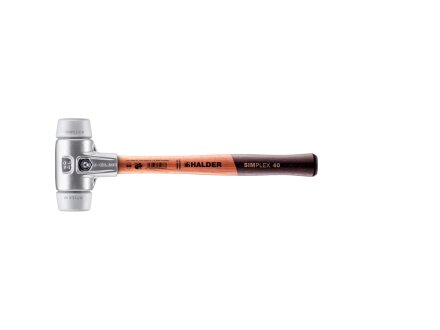 SIMPLEX soft-face mallet with aluminium housing and wooden handle, Ø 40, TPE-mid