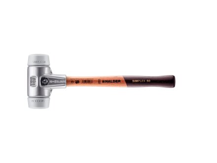 SIMPLEX soft-face mallet with aluminium housing and wooden handle, Ø 50, TPE-mid