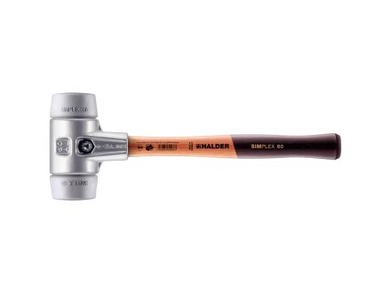 SIMPLEX soft-face mallet with aluminium housing and wooden handle, Ø 60, TPE-mid