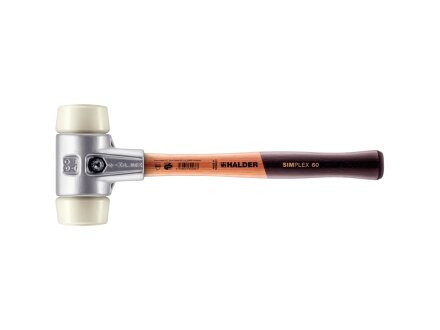 SIMPLEX soft-face mallet with aluminium housing and wooden handle, Ø 60, Nylon