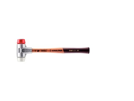 SIMPLEX soft-face mallet with aluminium housing and wooden handle, Ø 30, Plastic / Superplastic