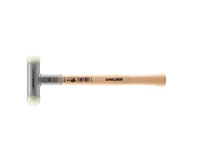 SUPERCRAFT soft-face mallet, non-rebound, with hickory handle, Ø 30, Nylon with 1 Insert round 1 Insert flat