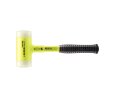 SUPERCRAFT soft-face mallet, non-rebound, with break-proof steel tube handle,                         yellow varnished, Ø 60, Nylon
