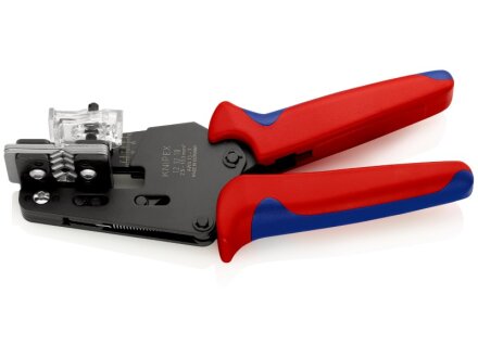 Precision wire stripper with shaped knife