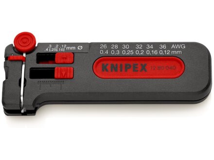KNIPEX 12 80 040 SB Mini-Abisolierwerkzeug  100 mm