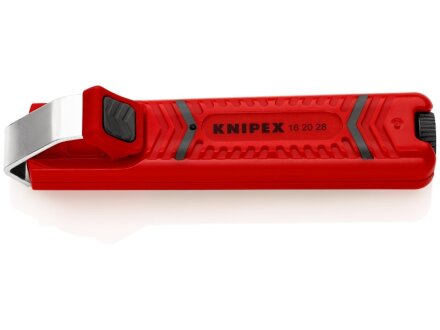 KNIPEX 16 20 28 SB Abmantelungswerkzeug mit Schleppklinge schlagfestes Kunststoffgehäuse 130 mm