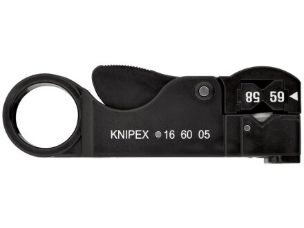 KNIPEX 16 60 05 SB Abisolierwerkzeug für Koaxialkabel  105 mm