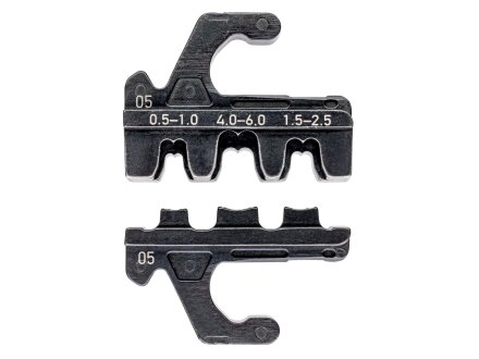KNIPEX 97 39 05 Crimpeinsatz für unisolierte, offene Steckverbinder (4,8 + 6,3 mm Steckerbreite)