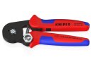 Self-testing crimping pliers for wire end sleeves