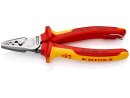 Wire end sleeve pliers with fastening eyelet