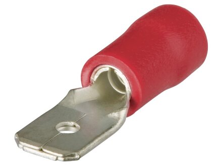 Flat connector isolated red (100x)