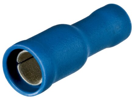 Circular sockets insulated blue (100x)