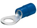 Cable lug/ring shape insulated blue (100x)