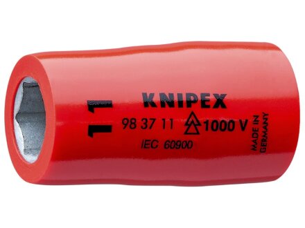 KNIPEX 98 37 11 Steckschlüsseleinsatz für Sechskantschrauben mit Innenvierkant 3/8" 43 mm