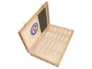 Wooden box, empty, 6 pieces, for chisels with wooden handle