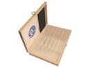 Wooden box, empty, 6 pieces, for chisels with plastic handle