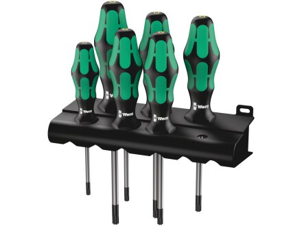 367/6 TORX® HF Kraftform Plus screwdriver set with holding function + rack, 6 pieces