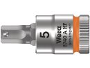 8740 A HF Zyklop bit socket with 1/4" drive, with holding function for Allen screws, 5 x 28 mm