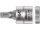 8740 A HF Zyklop bit socket with 1/4" drive, with holding function for Allen screws, 9/64" x 28 mm