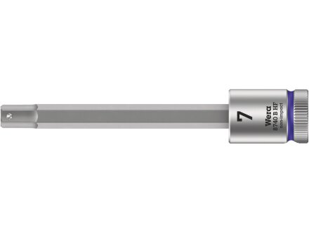 8740 B HF Zyklop bit socket with 3/8" drive, with holding function for hexagon socket screws, 7 x 100 mm