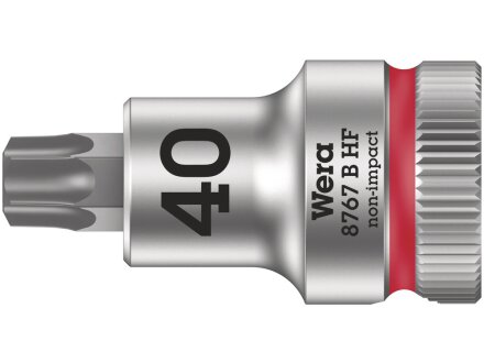 8767 B HF TORX® Zyklop bit socket with 3/8" drive, with holding function, TX 40 x 35 mm