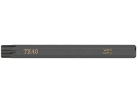 867 S TORX® bits for impact screwdrivers, TX 40 x 70 mm