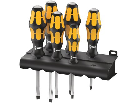 932/918/6 Kraftform Wera screwdriver set: The screwdriver bit + rack, 6 pieces