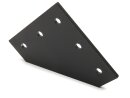 Connector plate 88-L, 5-hole, laser-etched, black powder coated