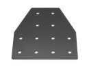 Connector plate 156-T, 12-hole, laser-etched, black powder coated