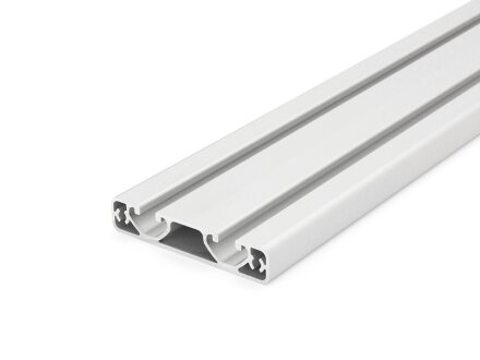 Perfil de aluminio 80x16 E tipo I ranura 8 ultraligero, plata