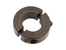Split clamping ring Material Steel: 1.0503 / 1.0736 Shaft ø D1=14 mm Outer ø D2=30 mm Width B=11 mm
