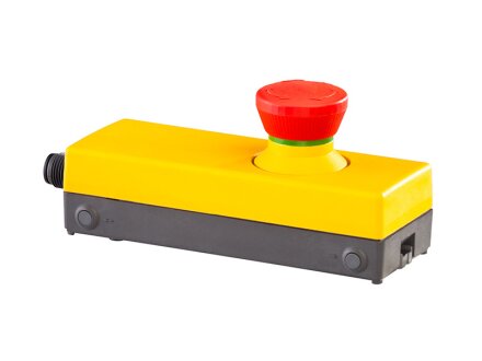 Minibox met noodstop verlichtbaar M12-aansluiting (4-polig)