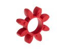 Star made of PU material for standard claw coupling - type 48/60 red 98°Shore