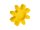 Kunststoffstern für Klauenkupplung spielfrei - Größe 19 - gelb - 92°/94° Shore