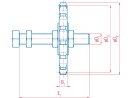 Kettenradsatz Simplex 20B-1 - Z=13 - M20 für Spannelement GG-Nr.: 681-006-0000