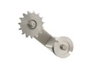 Complete chain tensioner including chain wheel set...