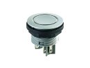 Illuminated pushbutton Silver SHORTRON, 1NC + 1NO with ring illumination in blue