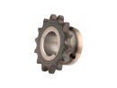Sprocket "BONspeed" according to DIN 8196 06 B-1 Z=17 ready to install with bore 25 H7, keyway and 2 x threaded bore M6 teeth inductively hardened to approx. 50 HRC