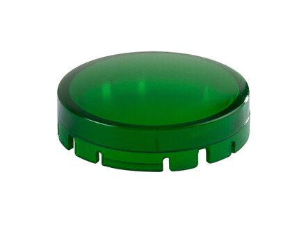Button cap, high, transparent, green