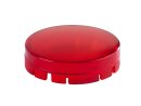 Button cap, high, clear, red