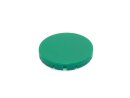 Button cap, flat, covered, green