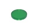 Button cap, flat, transparent, green
