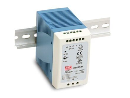 Fuente de alimentación conmutada MW-MDR-100-24, montaje DIN, 24VDC / 4A / 96W