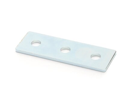 Connection plate B-type groove 6, 20x60, 2mm steel, galvanized