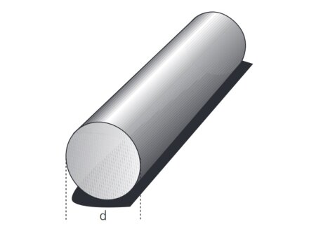 Round bar 8mm aluminum EN AW-6060 T66 (AlMgSi0.5) 0.143kg/m, cut 50-6000mm