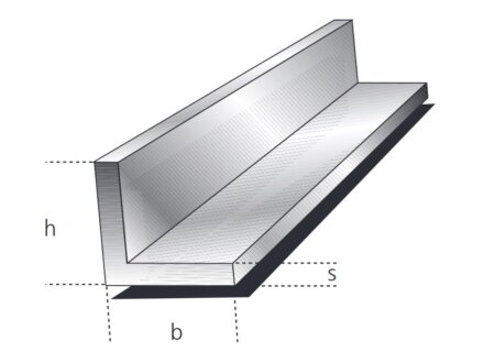 Angle profiles isosceles 40x40x2.0mm aluminum EN AW-6060 T66 (AlMgSi0.5) 0.433kg/m, cut 50-6000mm