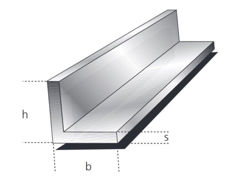 Aluminium Profil gleichschenklig in verschiedenen Größen und Längen