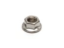 Hexagon nut similar to DIN 6923 with flange and serration M10, stainless steel A2
